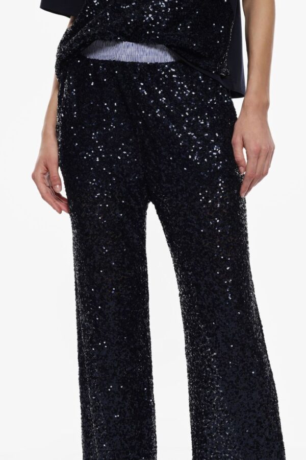 PANTALONI PALAZZO CON PAILLETTES - immagine 3